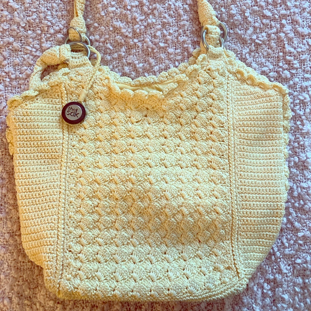 The Sak a crochet handbag/market bag.